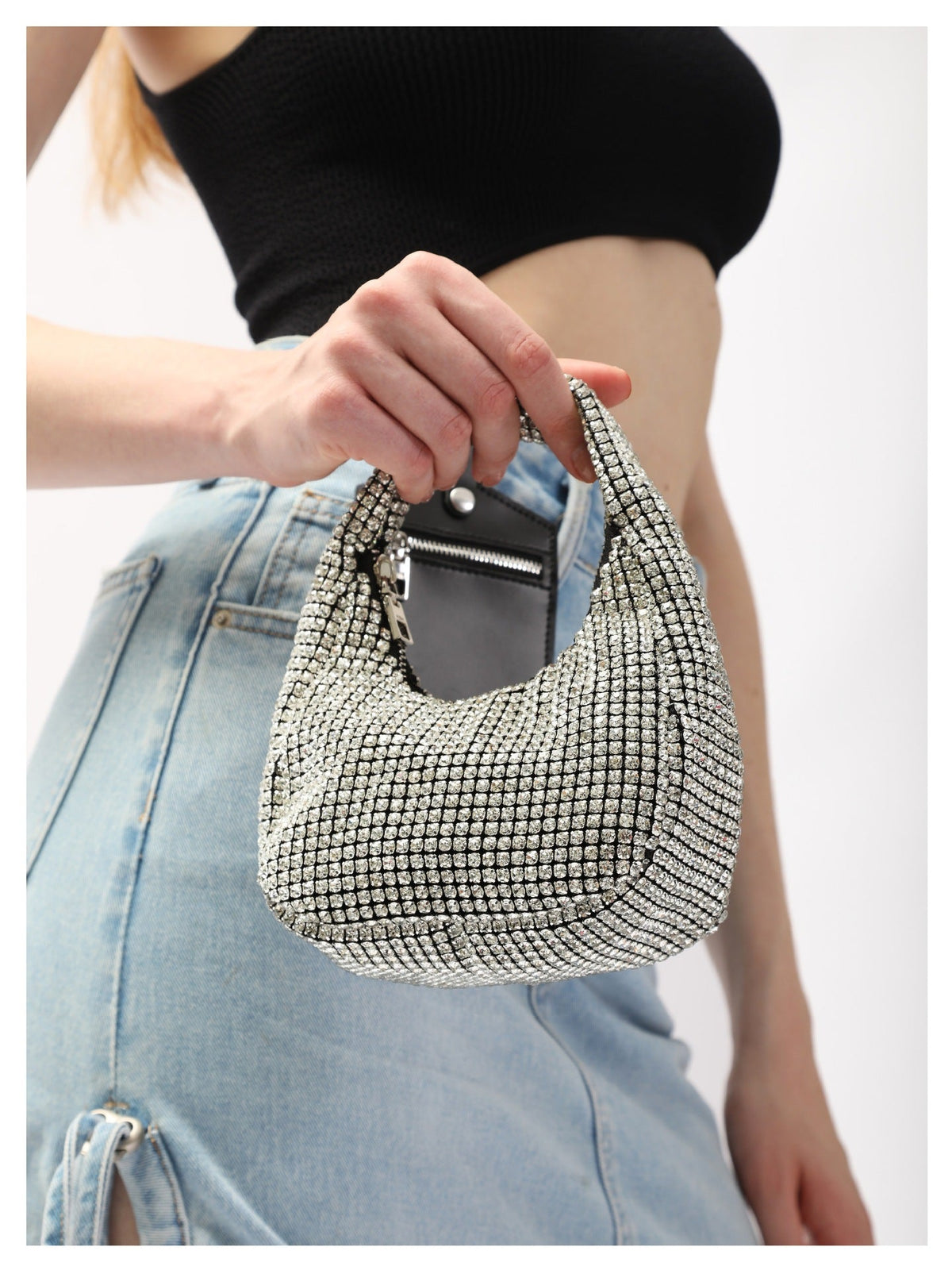 Super Rhinestone Sier Fashion Dinner Wedding Handbags