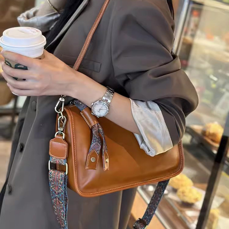 Women's Leather Underarm Soft Cowhide Textured Shoulder Bags