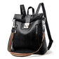 Women's Password Soft Leather Large Capacity Backpacks