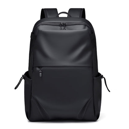 Men's Waterproof Derm Pleated Korean Simple Solid Backpacks