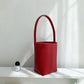 Leather Cylinder Large Capacity Minority Simple Bucket Bags