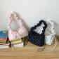 Women's Korean Style Polka Dot Fresh Drawstring Small Square Bags