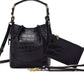 Women's Large Capacity Wide Strap Drawstring Cross Bucket Bags