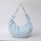 Women's Niche Pleated Crescent Hobo Simple Croissant Tote Bags