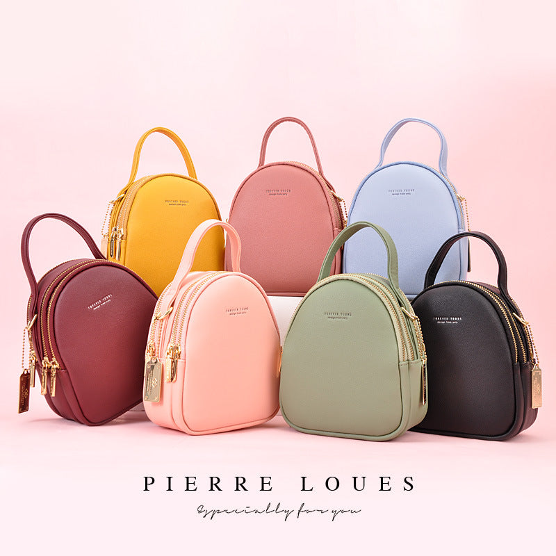 Women's Korean Solid Color Large Capacity Fashion Backpacks