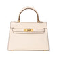 Women's Genuine Leather Shiny Patent Plain Kelly Shoulder Bags