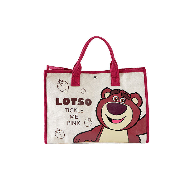 Women's Strawberry Bear Dog Teeth Large Capacity Handbags