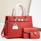 Women's Stone Pattern Mother Solid Color Trendy Small Square Bags
