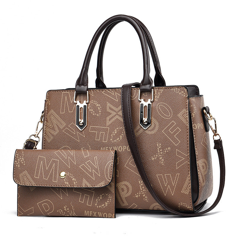 Women's Fashionable Printed Mother Portable Large Capacity Handbags