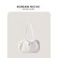 Women's Korean Niche Design Sier Underarm Simple Tote Bags