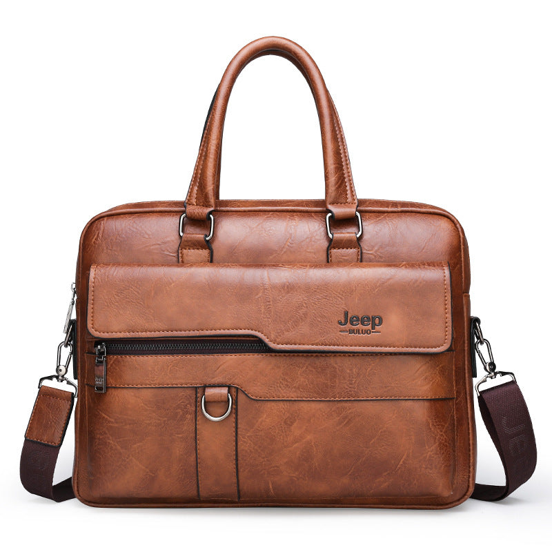 Men's Classic Trendy Hand Business Leather Men's Handbags
