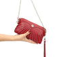 Women's Design Sewing Thread Long Wrist Clutch Shoulder Bags