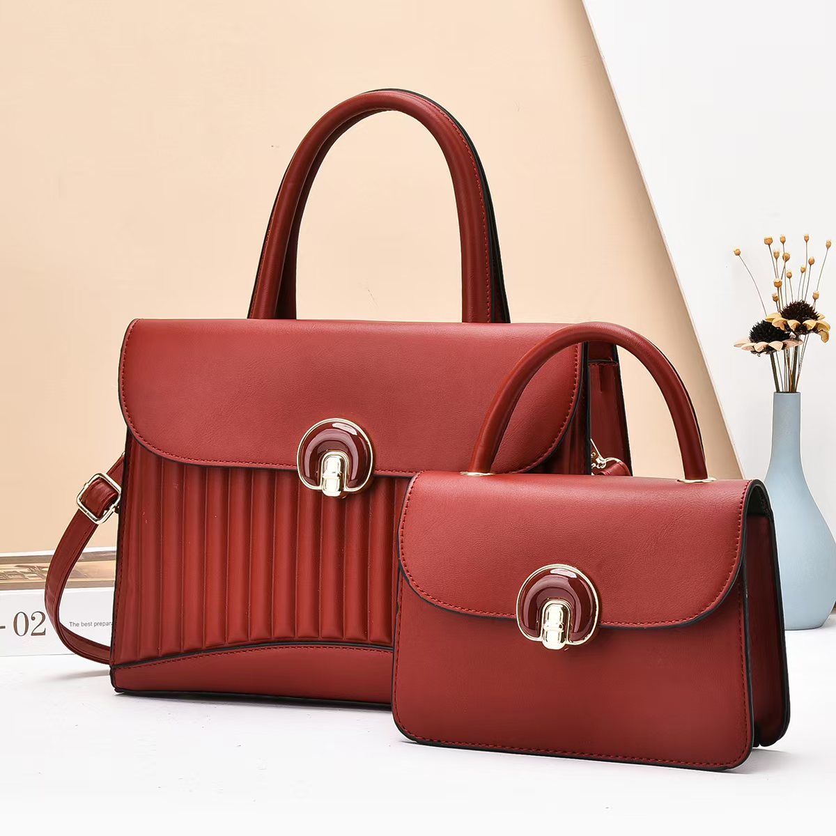 Women's Fashionable Elegant Big Korean Style Mother Handbags
