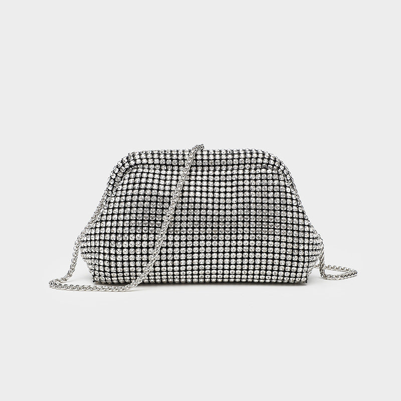 Women's Full Diamond Shiny Rhinestone Brick Dinner Handbags