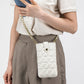 Women's Mobile Fashion Rhombus Embroidery Thread Chain Phone Bags