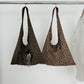 Autumn Retro Leopard Print Fashion Versatile Canvas Large Bags