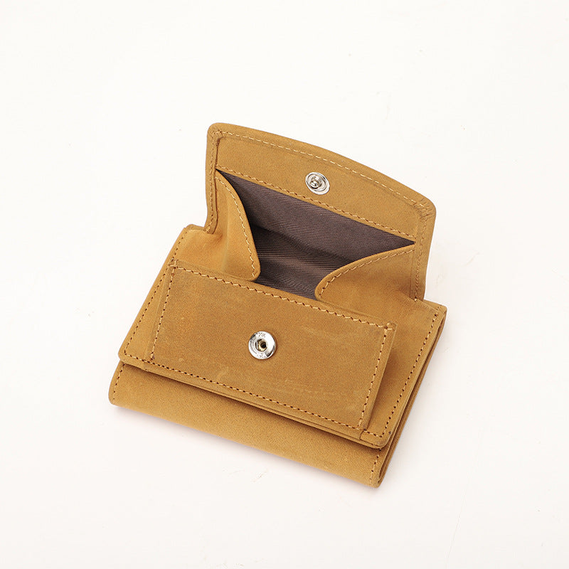 Women's & Men's & Fashion Genuine Leather Mini Short Ladies Wallets