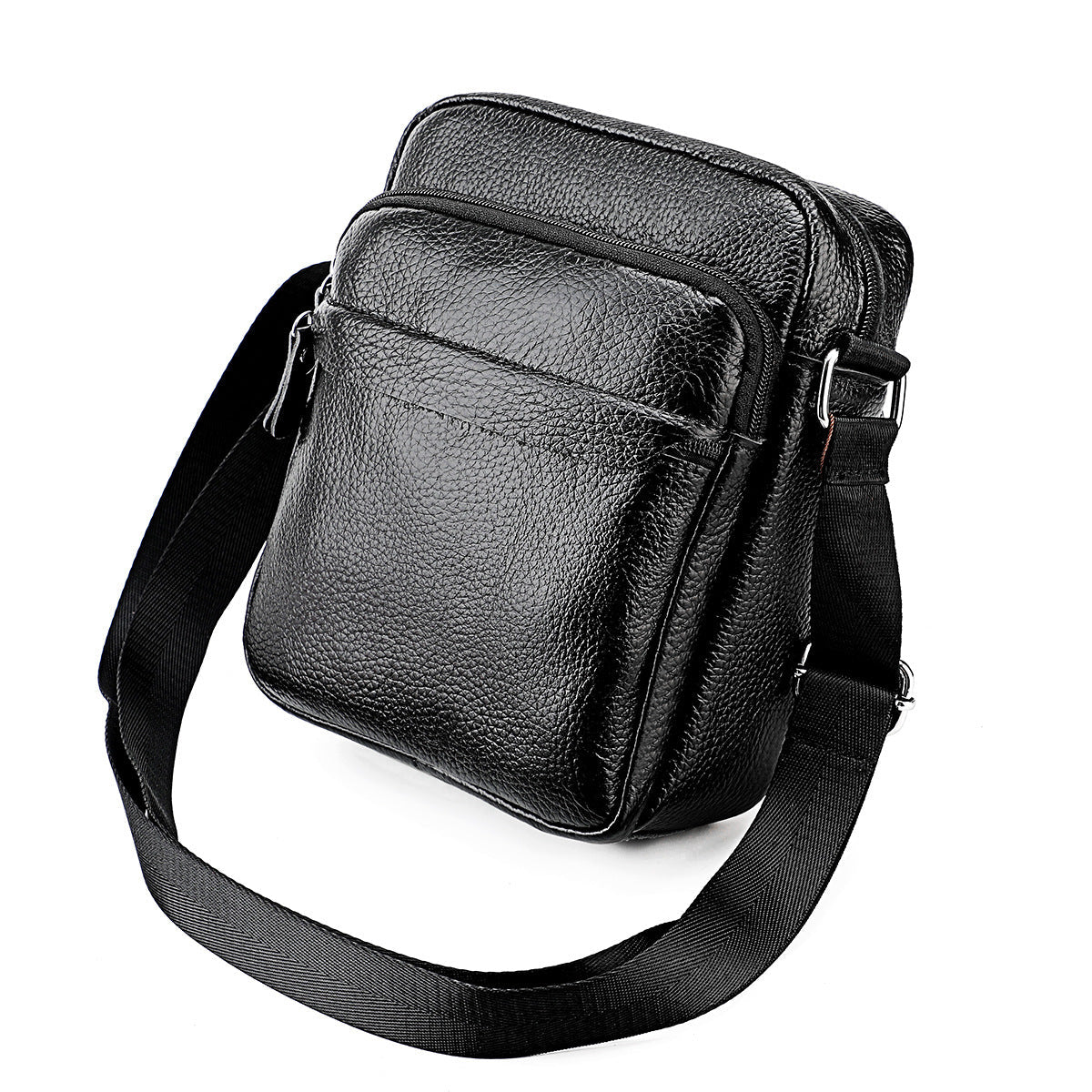 Men's Layer Cowhide Leather Daily Simple Trendy Lightweight Men's Messenger Bags