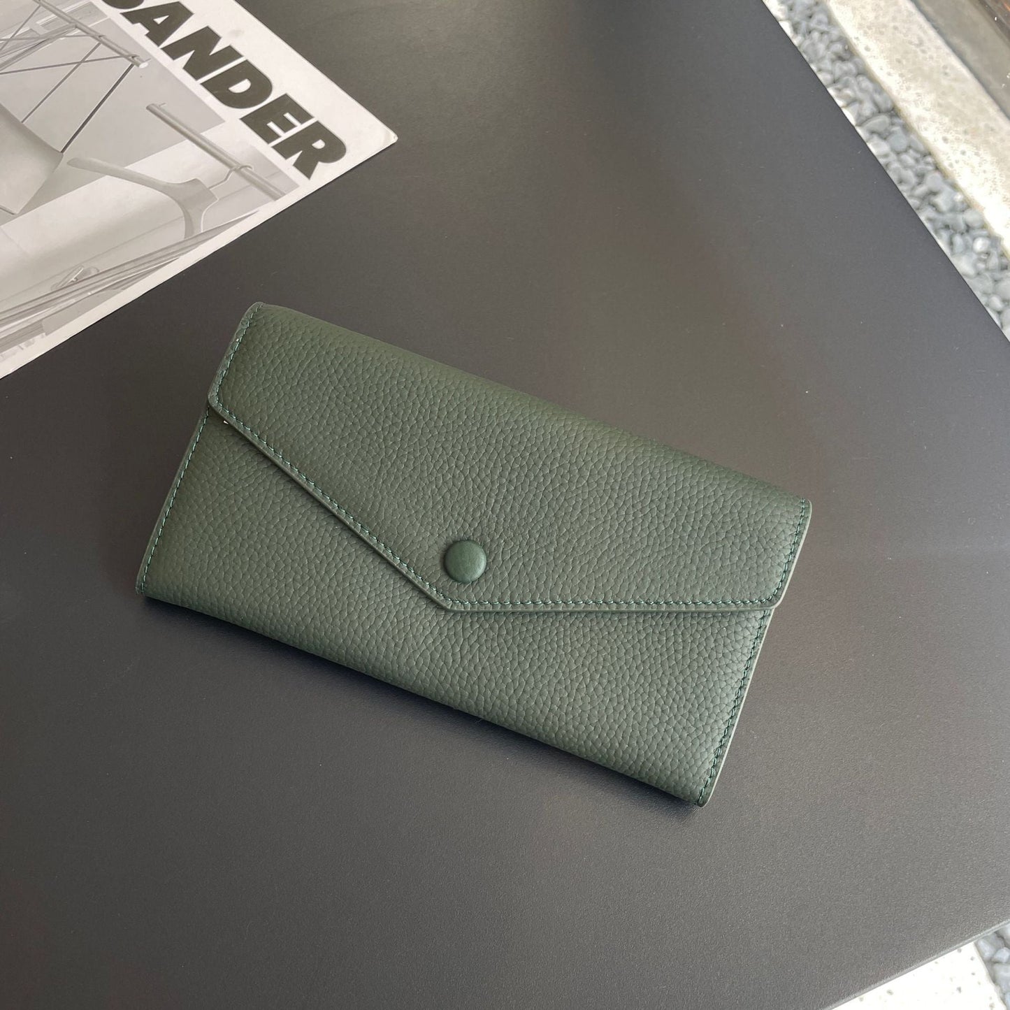 Women's Cowhide Long Large Capacity Genuine Leather Ladies Wallets