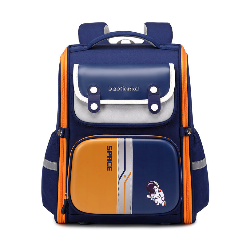 Women's & Men's & Light Tide British Burden Reduction Spine Elementary School Students' Schoolbags