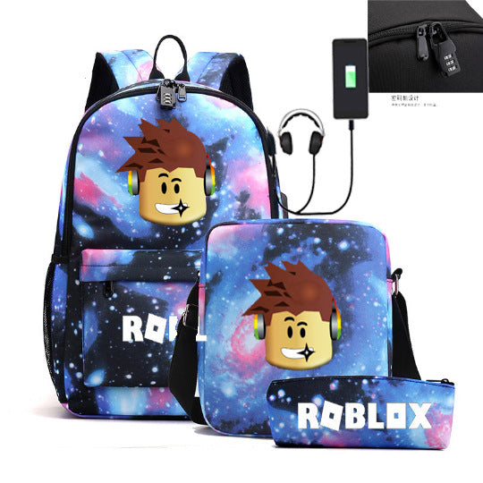Surrounding The Game Charging Unisex Pencil Three-piece Bags