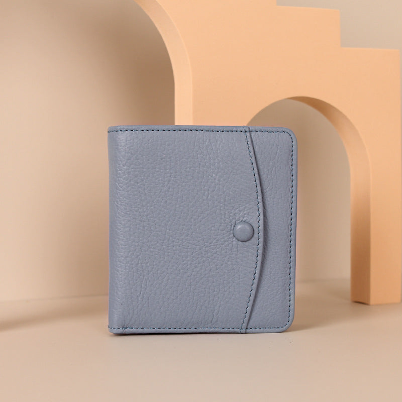 Women's Handmade First Layer Cowhide Mini High Card Holder
