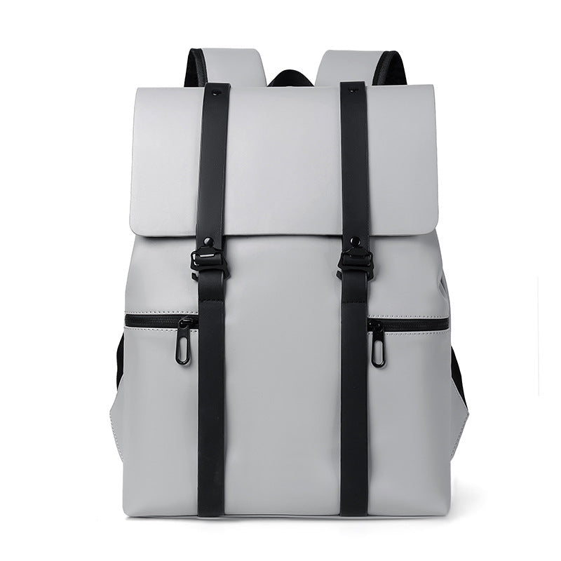Men's Commuter Leather Waterproof Large Capacity Decompression Backpacks