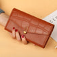Women's First Layer Cowhide Long Two-fold Multiple Ladies Wallets
