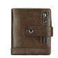 Men's Zipper Pocket First Layer Cowhide Short Purses