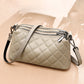 Women's First Layer Cowhide Diamond Embroidery Thread Crossbody Bags