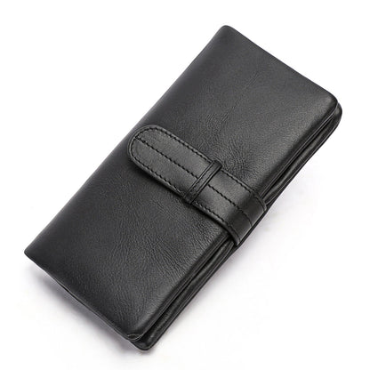 Men's Leather Long 2 Fold First Layer Men's Wallets