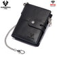Swiping Zipper Hasp Multiple Slots First Men's Wallets