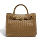 Women's Metal Cord Fastener Woven Portable Large Handbags