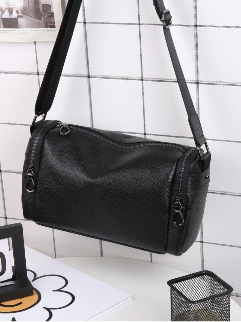 Men's Attractive Genuine Leather Business Pillow Men's Shoulder Bags
