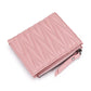 Women's Sheepskin Pleated Vertical Fashion Embroidery Short Ladies Wallets