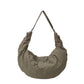 Women's Niche Pleated Crescent Hobo Simple Croissant Tote Bags