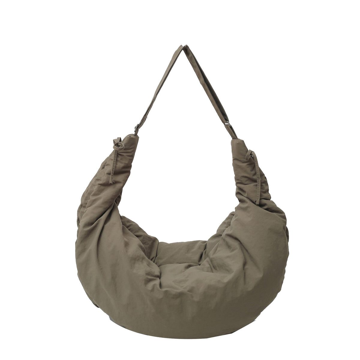 Women's Niche Pleated Crescent Hobo Simple Croissant Tote Bags