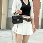 Women's Classic Style Rhombus Embroidered Chain Golden Crossbody Bags