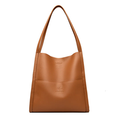 Women's Quality Kangaroo Leather Fashion Large Capacity Bucket Bags
