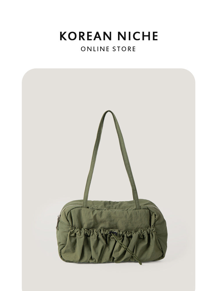 Style Niche Pleated Nylon Large Capacity Shoulder Bags