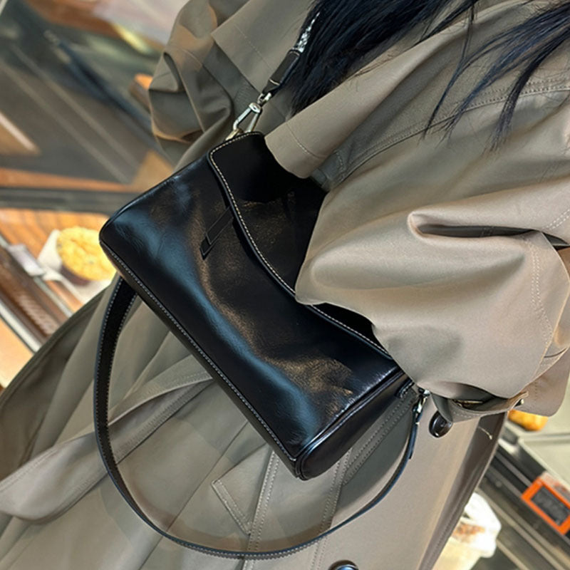 Women's For Woman Underarm Cowhide Retro High Shoulder Bags