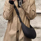 Women's Underarm Female Black Medium-sized Moon Bend Armpit Bags