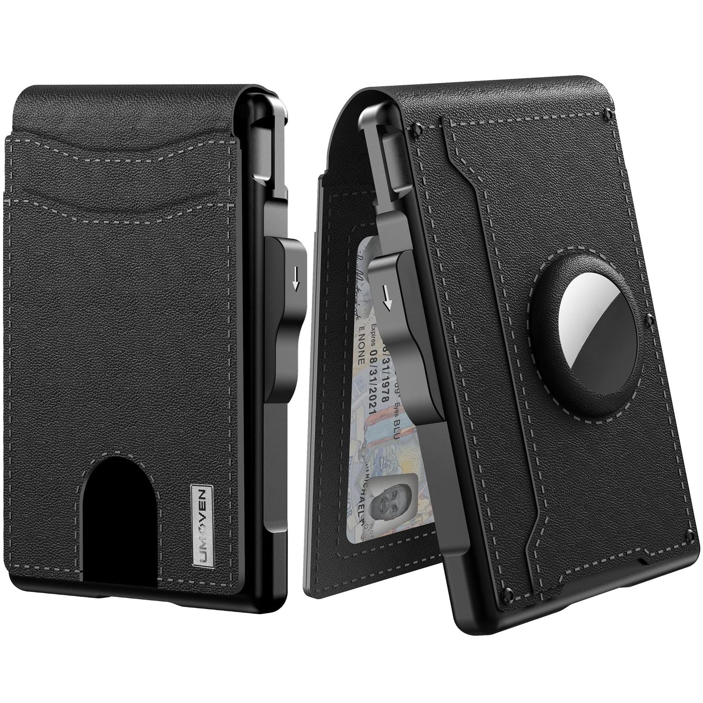 Men's High-grade Large Capacity Swiping Flip Metal Men's Wallets