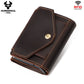 Men's Crazy Horse Leather Automatic Metal Cartridge Card Holder