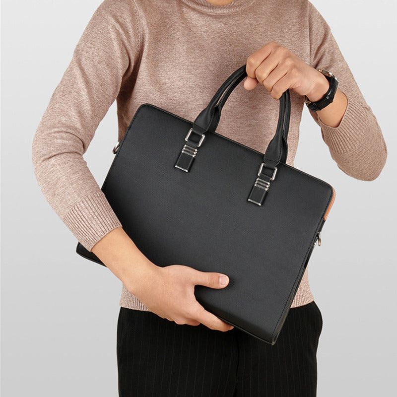 Men's Fashion Large Capacity Contrast Color Men's Briefcases