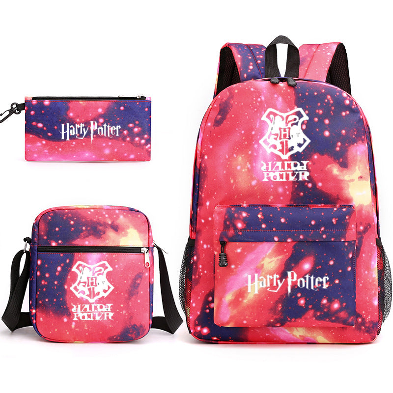Harry Potter College Badge Pencil Three-piece Backpacks