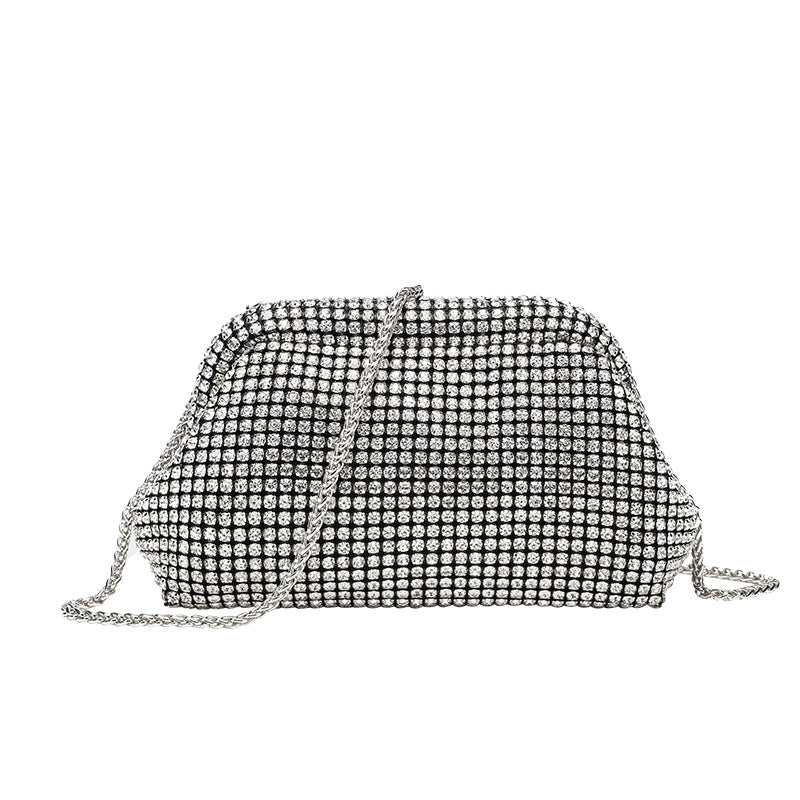 Women's Full Diamond Shiny Rhinestone Brick Dinner Handbags