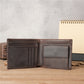 Men's Vintage Crazy Horse Leather Genuine Bank Ladies Wallets