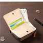 Men's Cowhide Short Genuine Vertical Zipper Green Purses