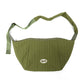 Spring Korean Style Canvas Pleated Underarm Crossbody Bags